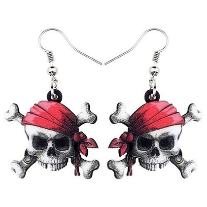 Jolly Roger Piraten Ohrringen für Herren
