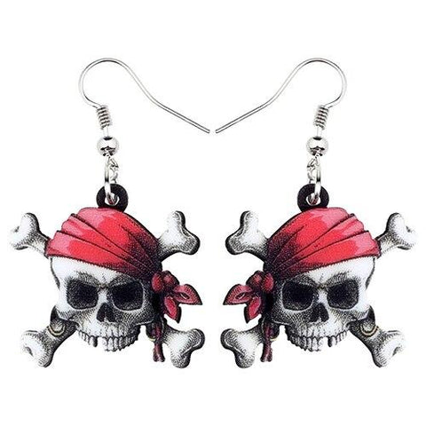Jolly Roger Piraten Ohrringen für Herren