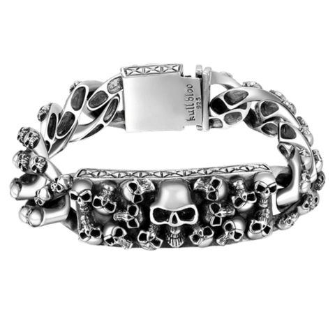 Silbernes Piraten Schädel Armband