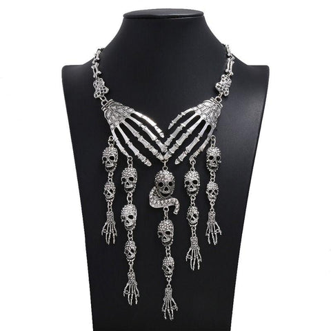 collier pirate gothique femme or