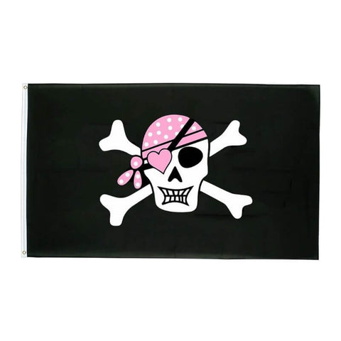 Piratenflagge - Rosa Piratenkönigin
