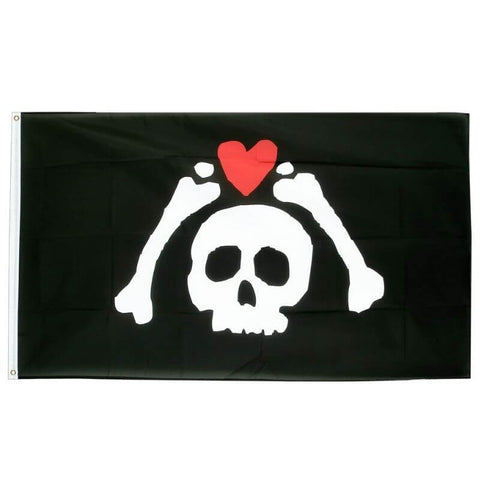 Piratenflagge - Herausgerissenes Herz