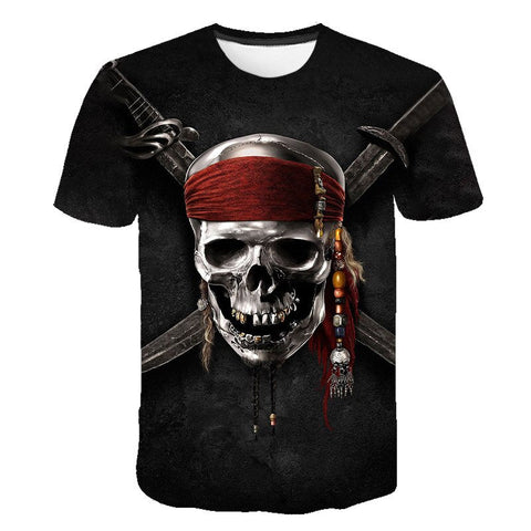 Piraten T-Shirt Totenkopf - Fluch der Karibik